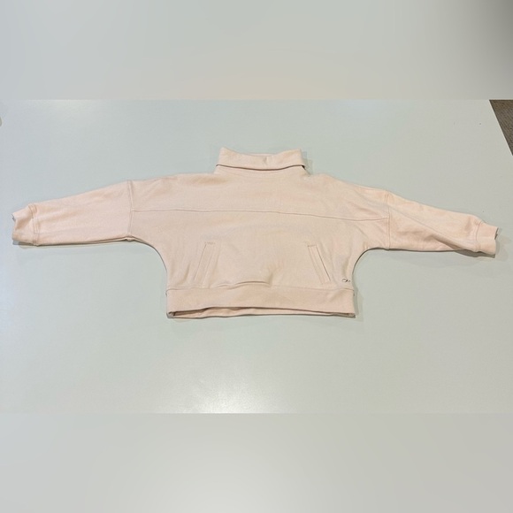 Freely Pink Cropped Turtleneck Sweatshirt Size Small - Picture 1 of 5